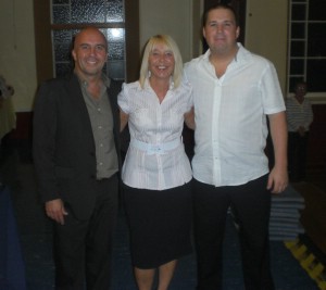 Adrian and Julie Clark with John Aitken Adrian and Julie Clark with John Aitken
